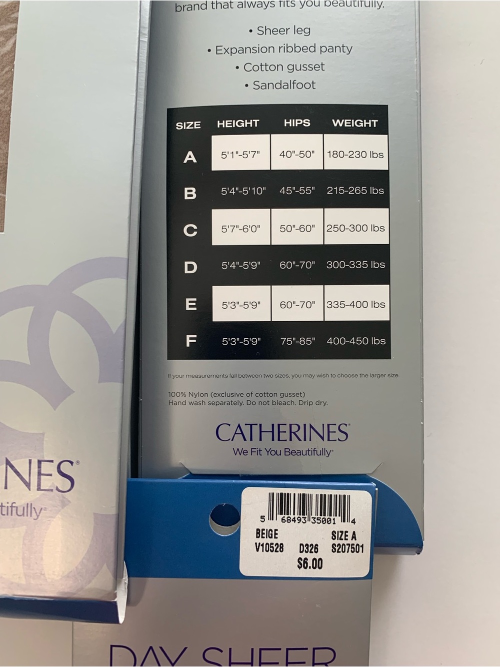 Bundle of 13 Catherines Pantyhose NWT Beige, Black & White SizeA (Plus Size) - Picture 10 of 10